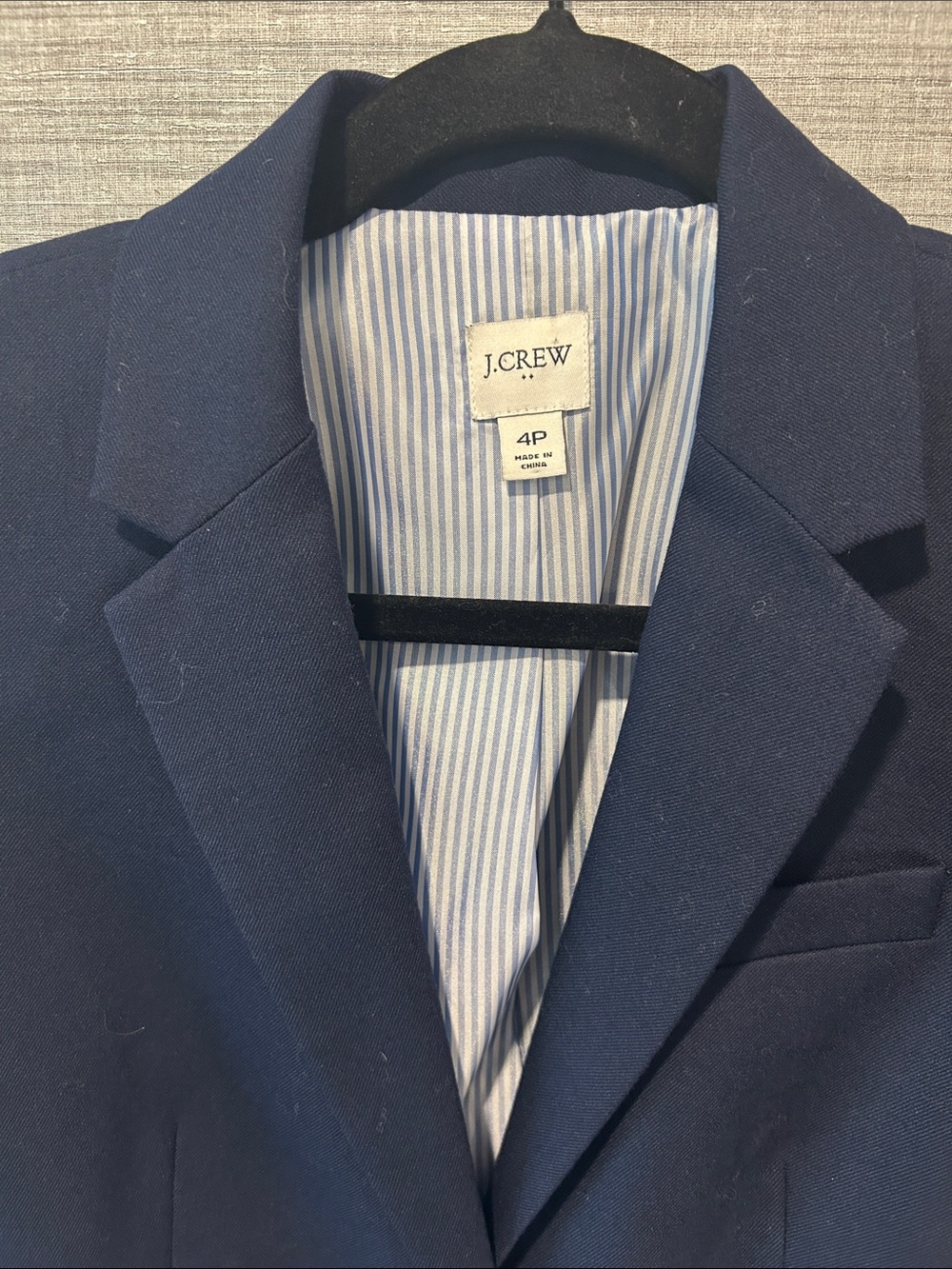 J. Crew Navy Single-Breasted Gold-Button Blazer - Picture 3 of 4